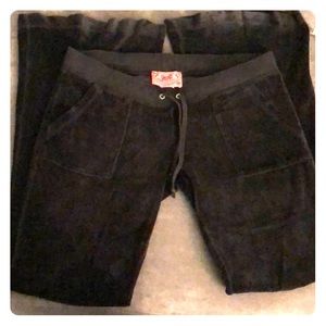 Juicy Couture black velour sweatpants